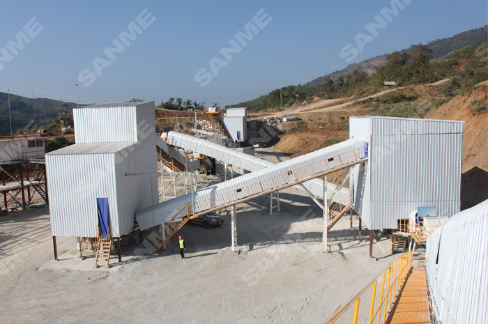 老撾時(shí)產(chǎn)230噸石灰石破碎生產(chǎn)線(xiàn)