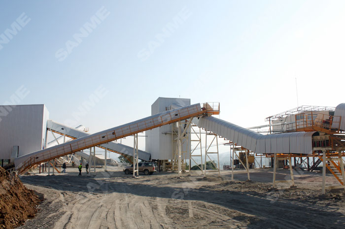 老撾時(shí)產(chǎn)230噸石灰石破碎生產(chǎn)線(xiàn)