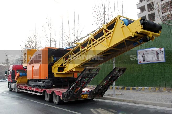 顛覆傳統(tǒng)裝車方式，山美履帶式取料機助您實現(xiàn)降本增效、節(jié)能減排！